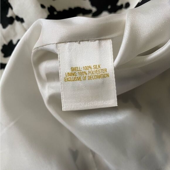 Kate Spade 100% Silk Black and White Houndstooth Preppy Sheath Dress Size 6 - Picture 10 of 10